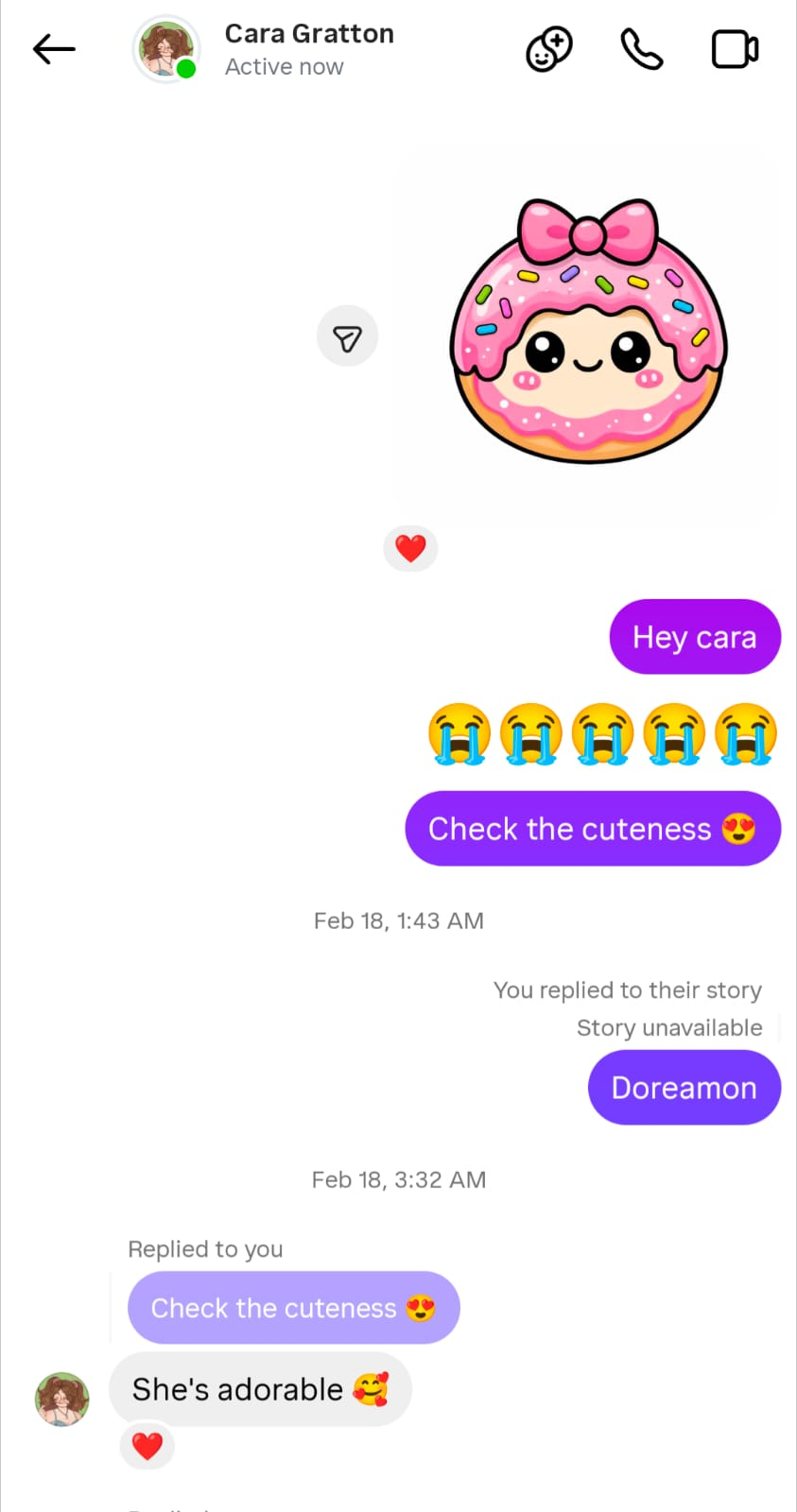 Cara Gratton client message