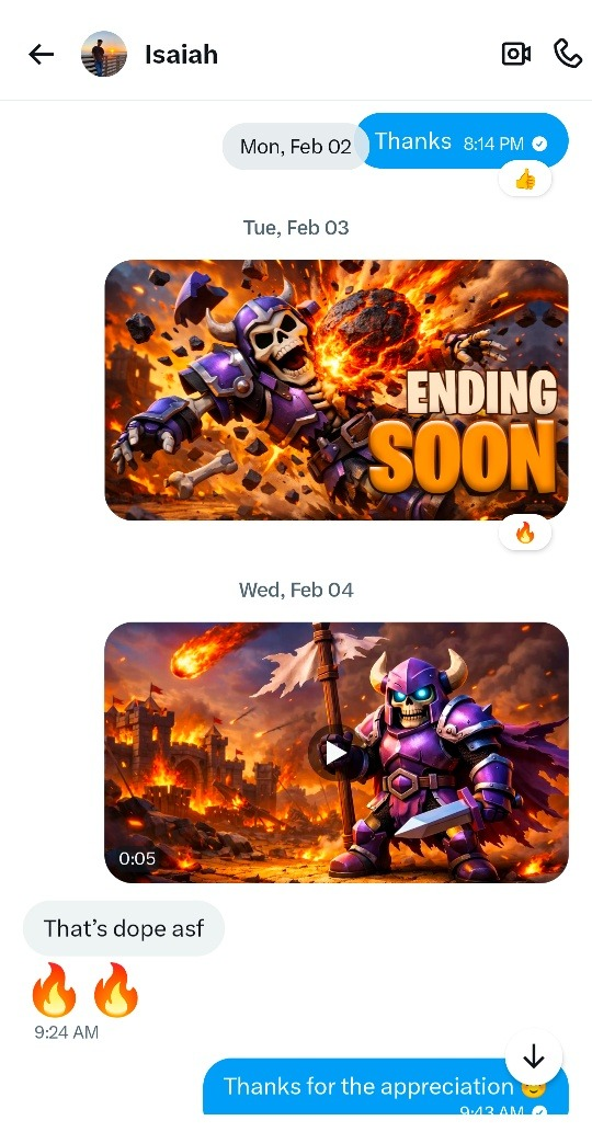 Isaiah client message